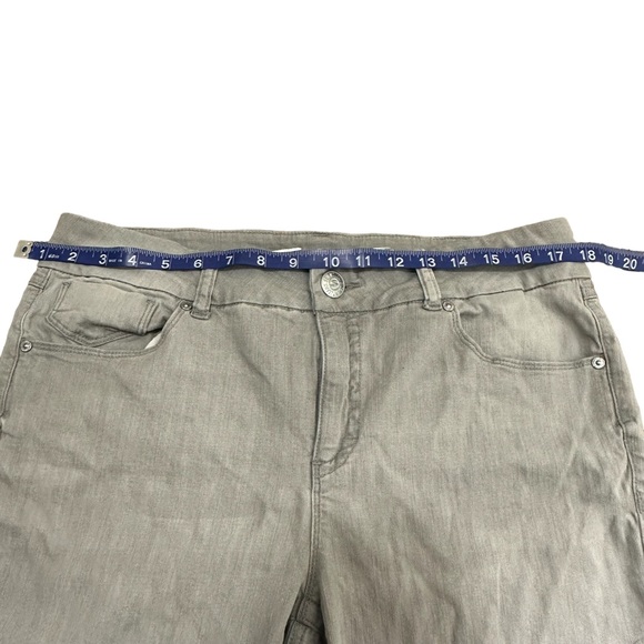 Seven7 Womens Mid Rise Skinny tummyless Jeans Light grey Size 12 !! - Picture 6 of 13